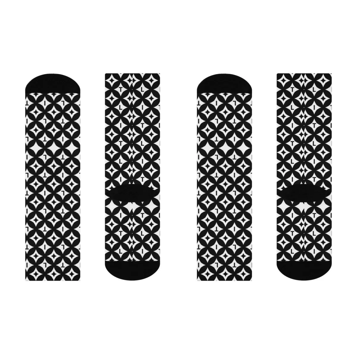 LIT Crew Socks — Mono Print - Image 3