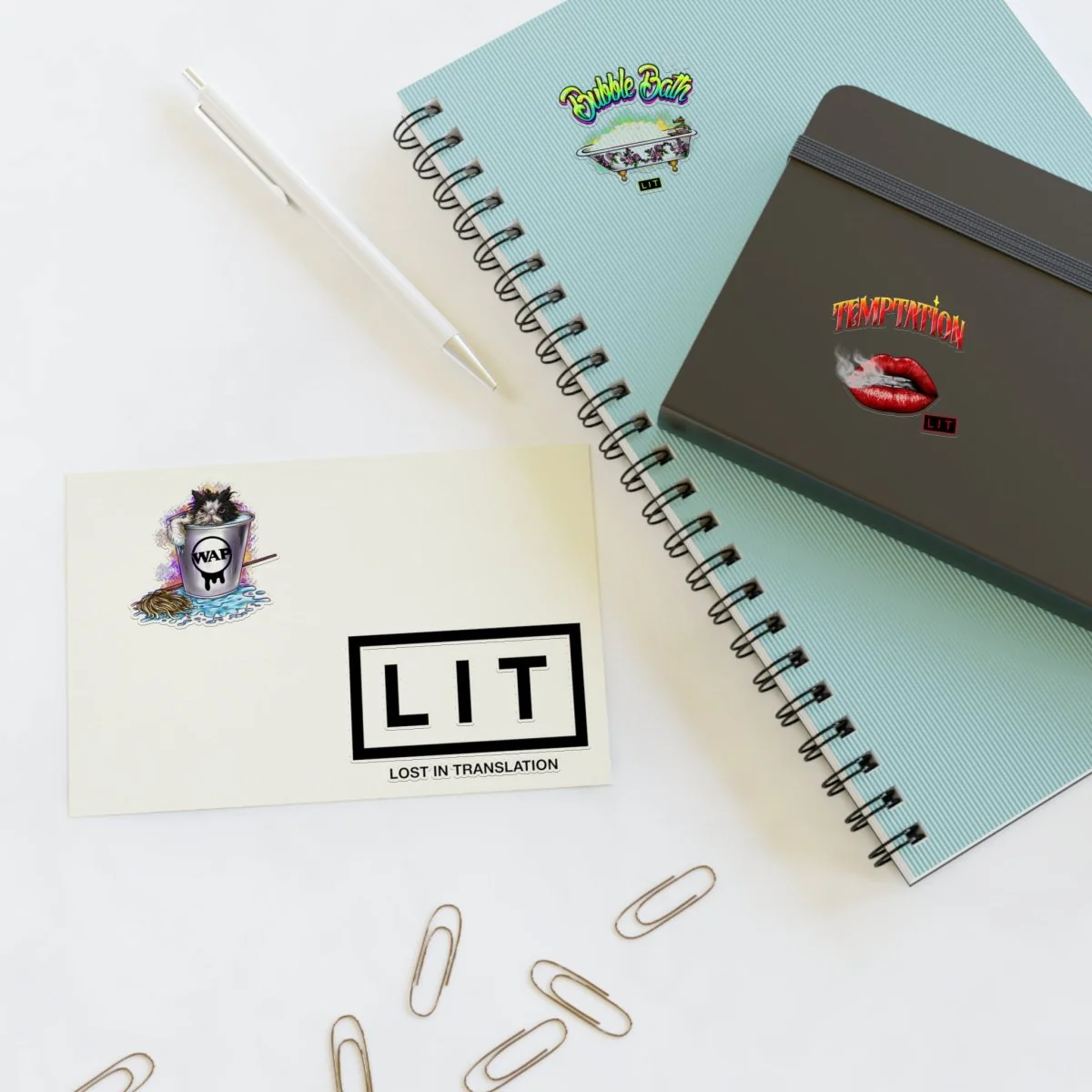 LIT Sticker Sheet – WAP, Bubble Bath, Temptation & Logo - Image 4